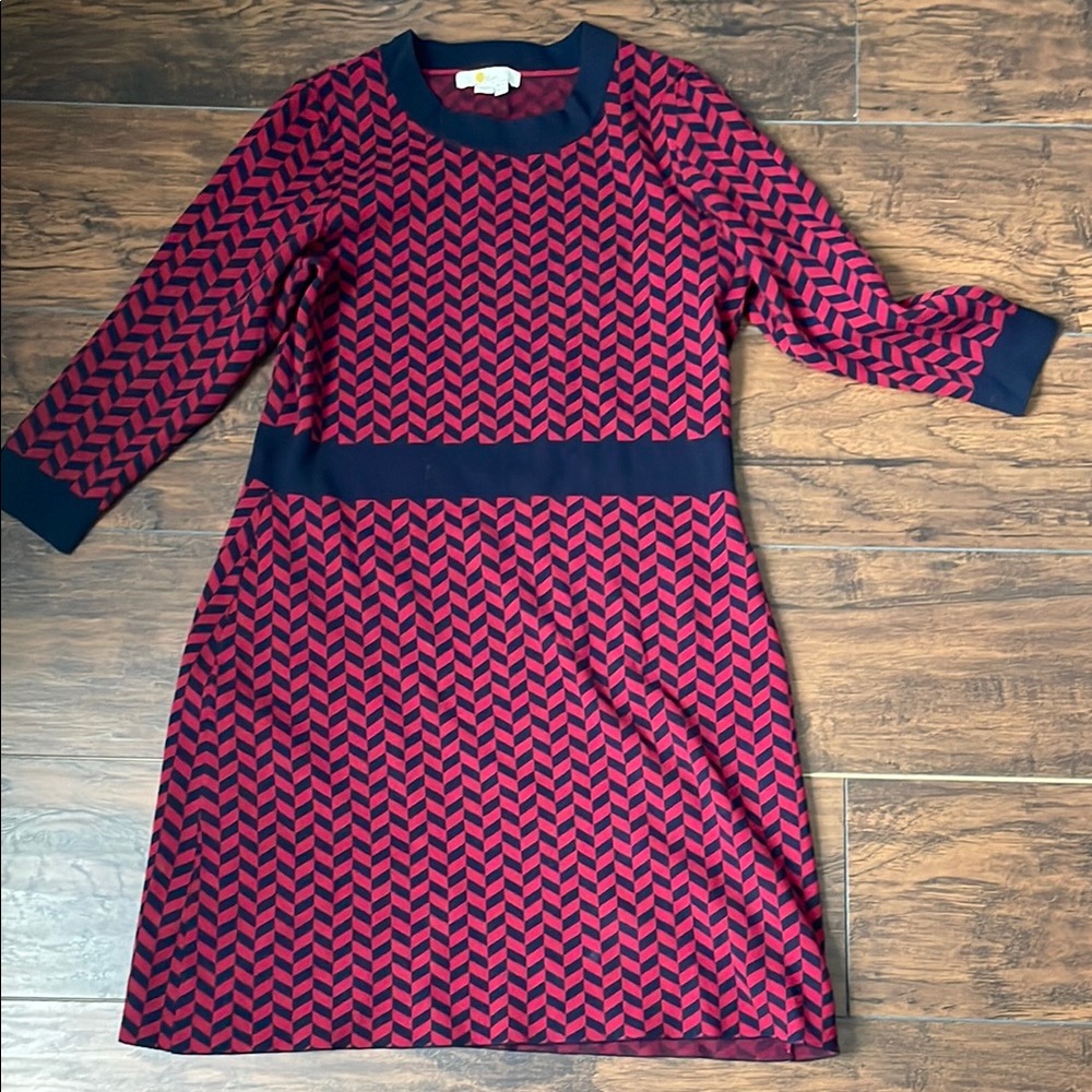 Boden Red and Blue Dress